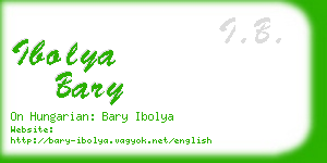 ibolya bary business card